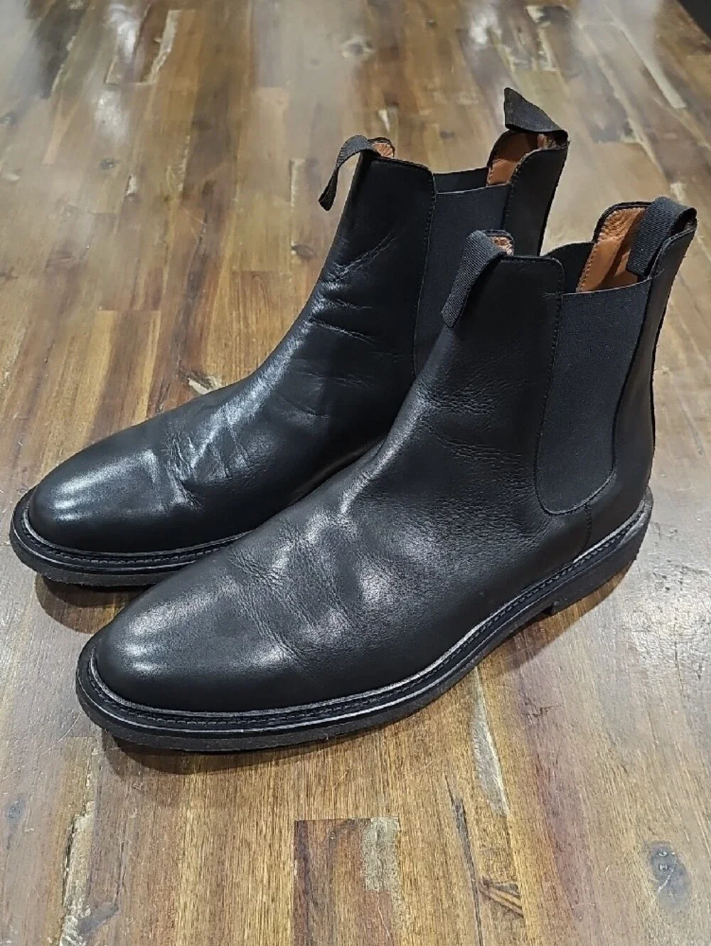 Common Projects Black Leather Chelsea Boots